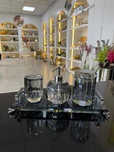 İTHAL KRİSTAL 4 PARÇA BANYO SETİ