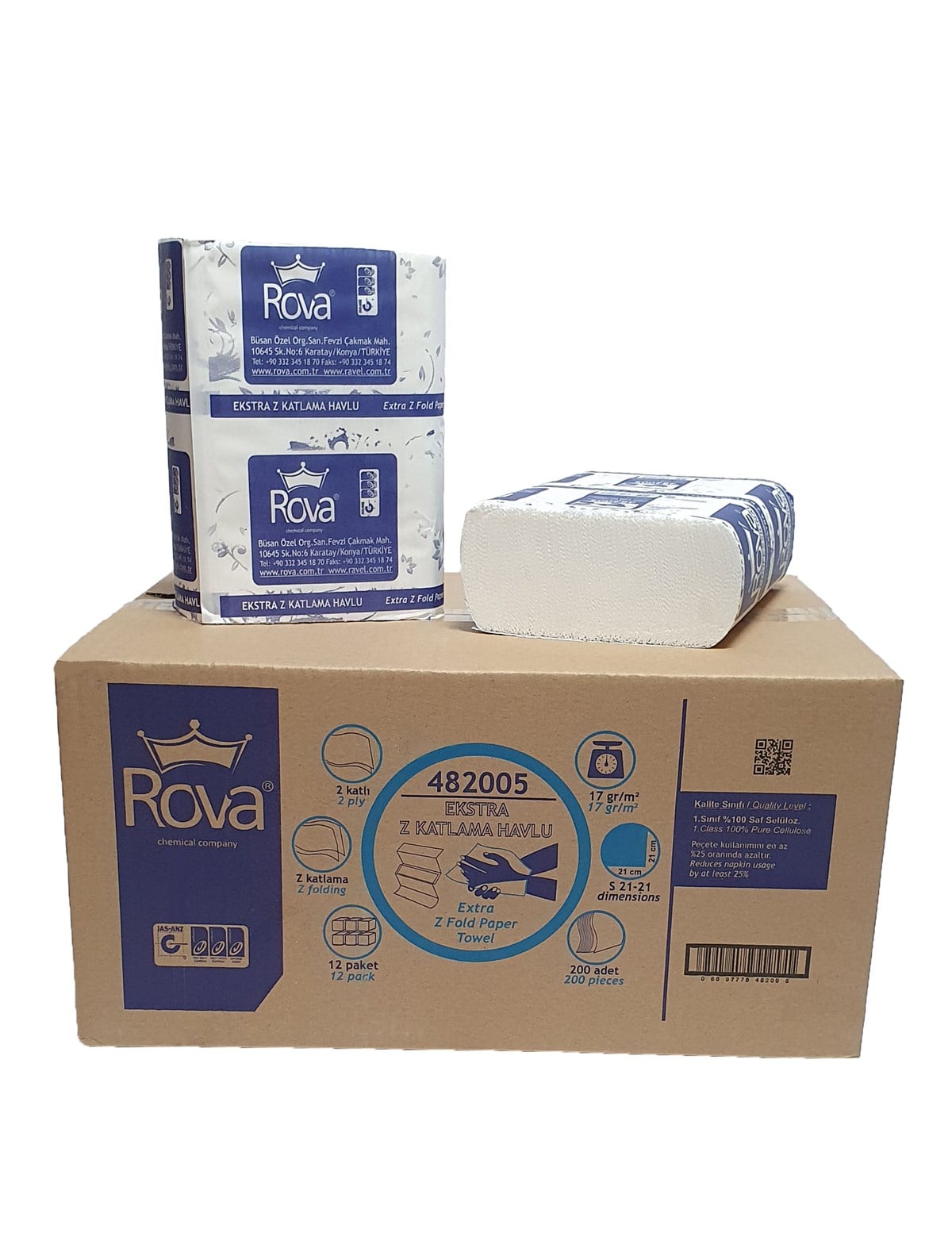 Rova 200 Yaprak Z Katlama Dispanser Kağıt Havlu 12 Pk. 