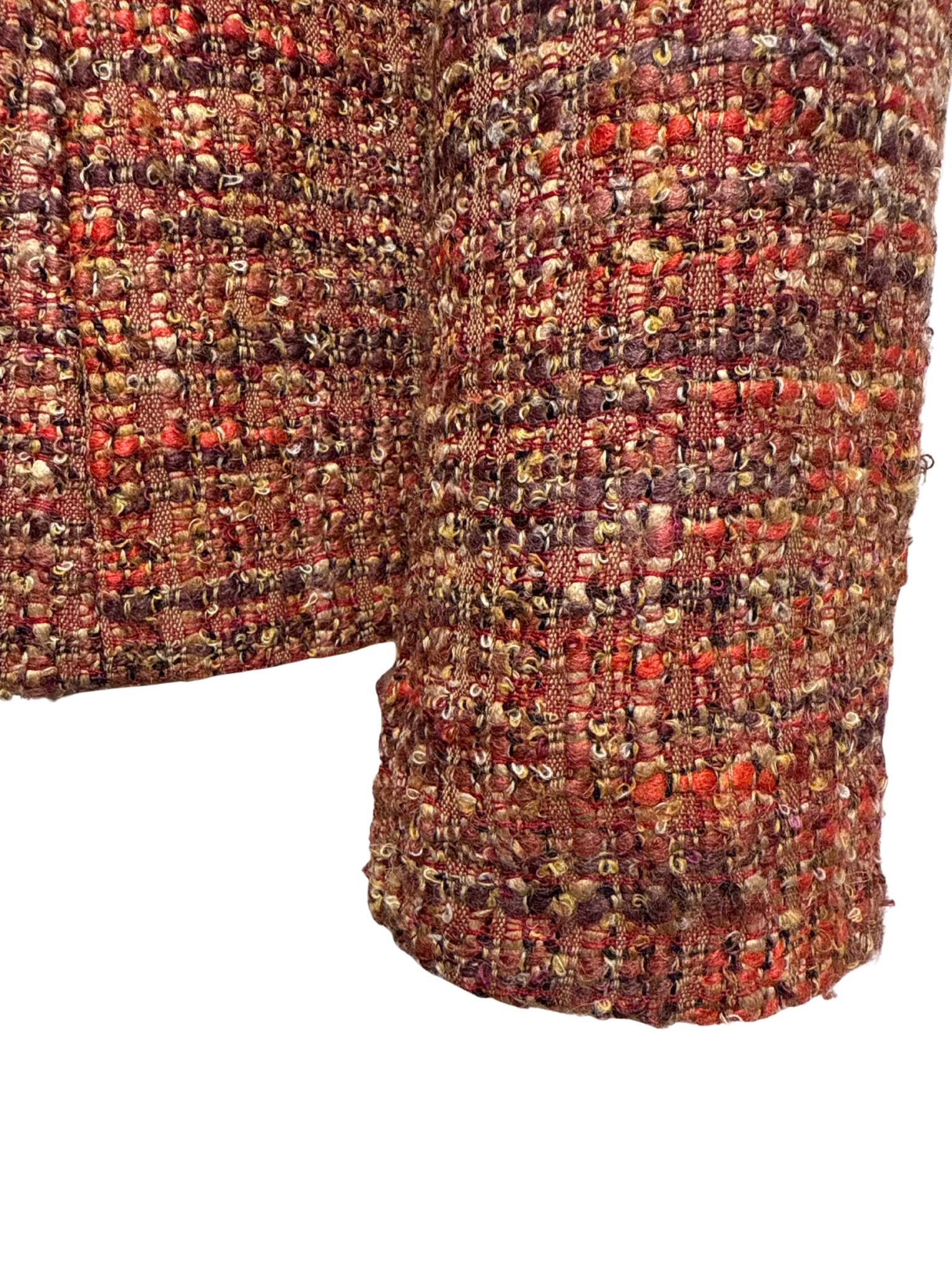 KAHVERENGİ-KİREMİT RENKLİ TÜVİT BLAZER CEKET
