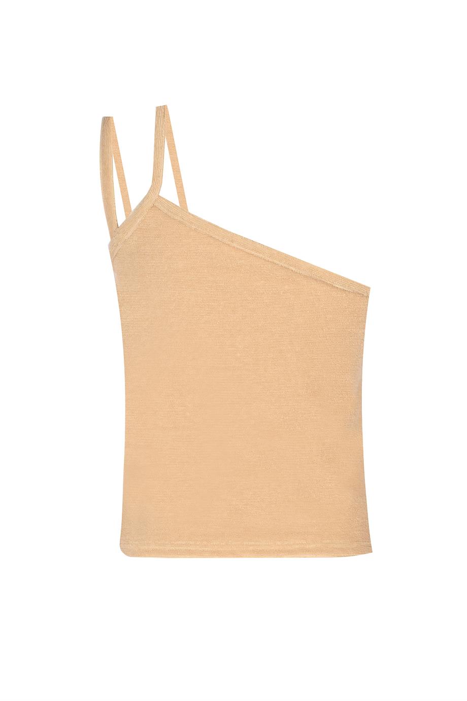 Sand Bej Tek Omuz Havlu Top