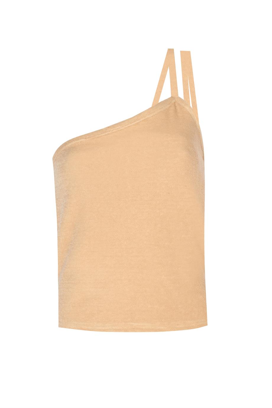 Sand Bej Tek Omuz Havlu Top