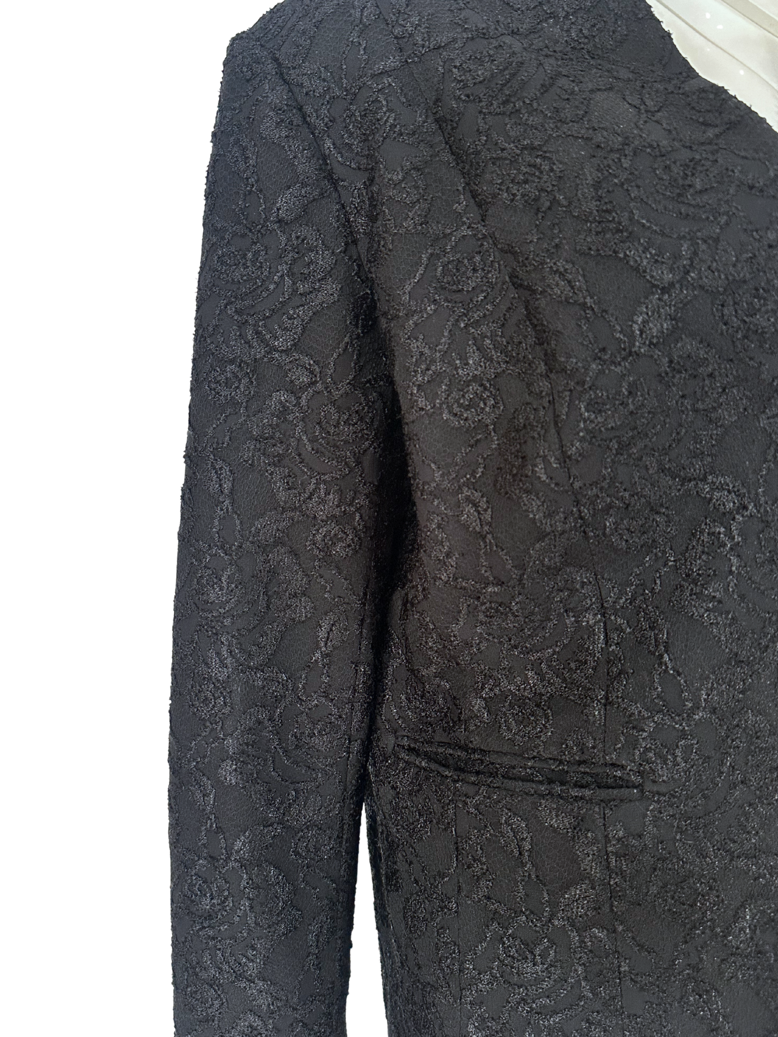 SİYAH JAKARLI BLAZER CEKET