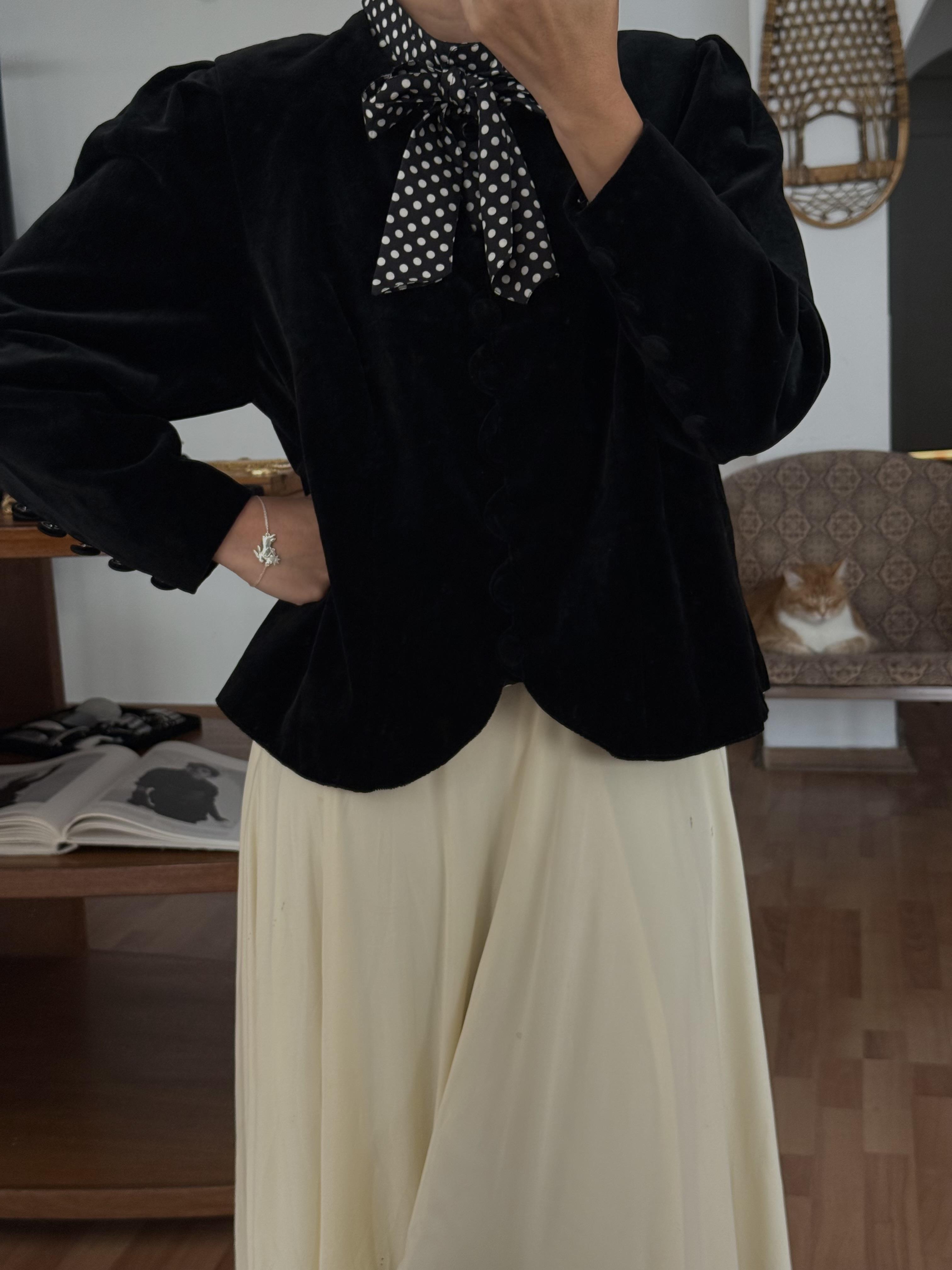 SİYAH KADİFE BLAZER CEKET