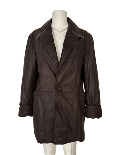 %100 DERİ ACI KAHVE OVERSİZE CEKET