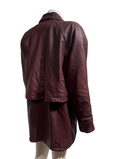 %100 DERİ BORDO CEKET