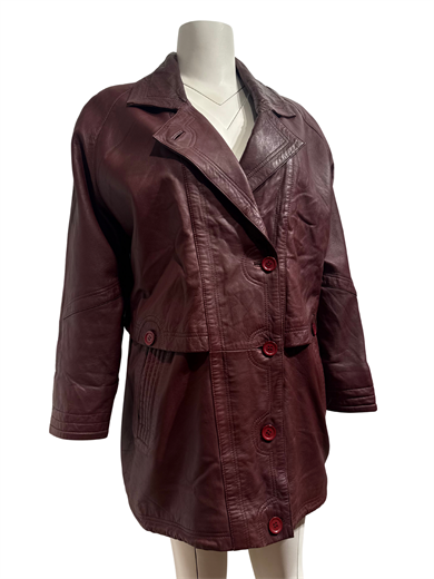 %100 DERİ BORDO CEKET