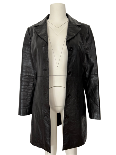 %100 DERİ SİYAH OVERSIZE CEKET