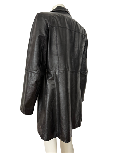 %100 DERİ SİYAH OVERSIZE CEKET