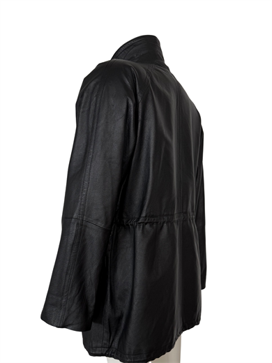 %100 DERİ SİYAH OVERSİZE CEKET