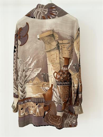 %100 İPEK EGYPTIAN PRINT GÖMLEK
