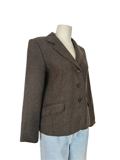 %100 YÜN TOPRAK TONLU BLAZER CEKET