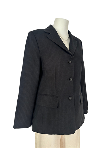 SİYAH İNCE ÇİZGİLİ BLAZER CEKET