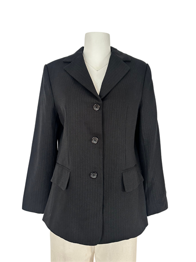 SİYAH İNCE ÇİZGİLİ BLAZER CEKET