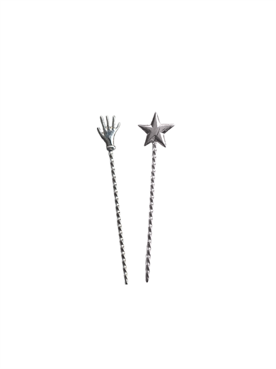 Artisan Hair Stick / Toka-Gümüş Ton