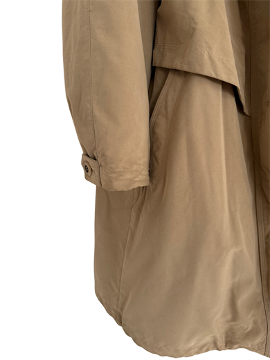 CAMEL KAPÜŞONLU MIDI BOY TRENÇKOT