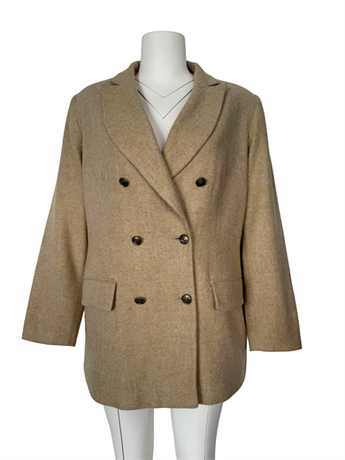 BEJ YÜN KARIŞIMLI BLAZER CEKET