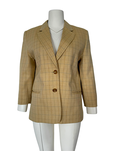 SOFT SARI KARELİ BLAZER CEKET