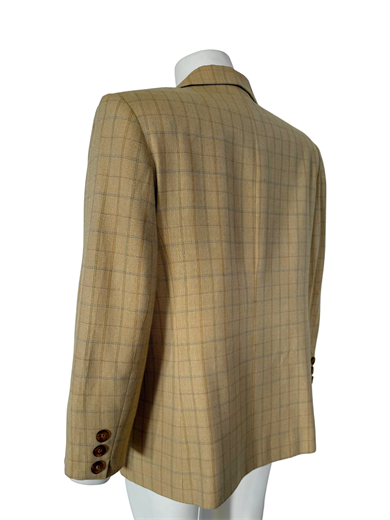 SOFT SARI KARELİ BLAZER CEKET