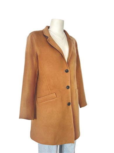 %100 YÜN CAMEL MIDI BOY PALTO