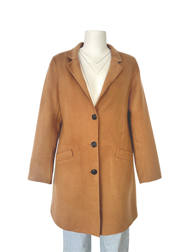 %100 YÜN CAMEL MIDI BOY PALTO