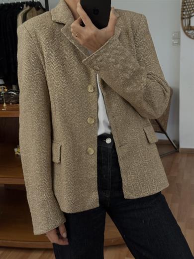 CAMEL YÜN KARIŞIMLI BLAZER CEKET