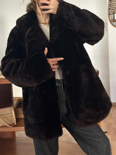 ÇİKOLATA KAHVE KÜRK CEKET