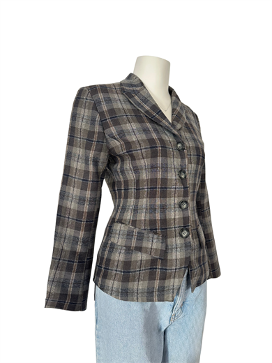 EKOSE DESENLİ KLASİK BLAZER