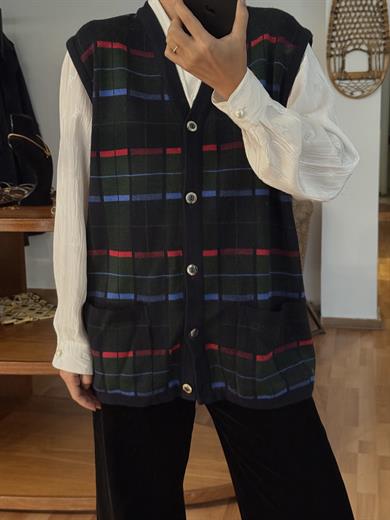 EKOSE DESENLİ TRİKO YELEK