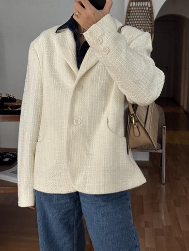 EKRU TÜVİT BLAZER CEKET