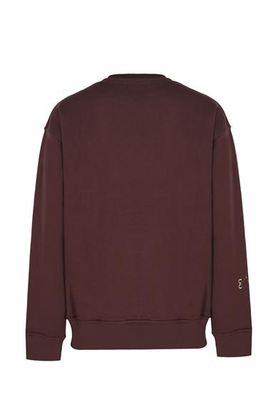 Equestrian Sweatshirt Nakışlı Kahverengi