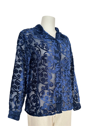 GECE MAVİSİ JAKARLI GÖMLEK