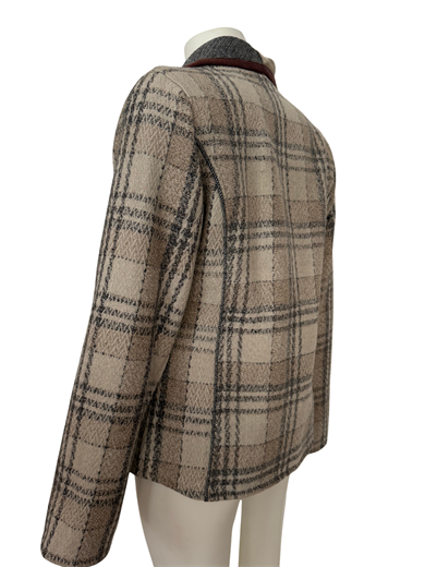 BEJ-GRİ YÜN BLAZER CEKET