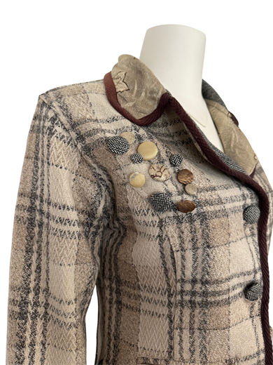 BEJ-GRİ YÜN BLAZER CEKET