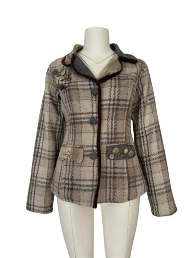 BEJ-GRİ YÜN BLAZER CEKET