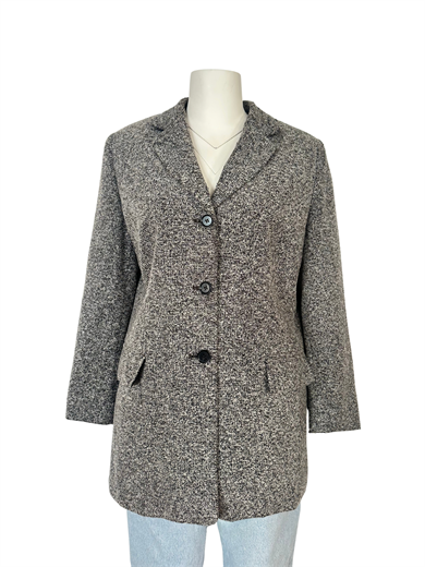 GRİ-MELANJ RENKLİ BLAZER CEKET