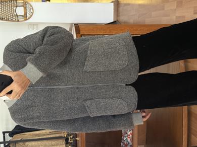 GRİ FERMUARLI BOMBER CEKET