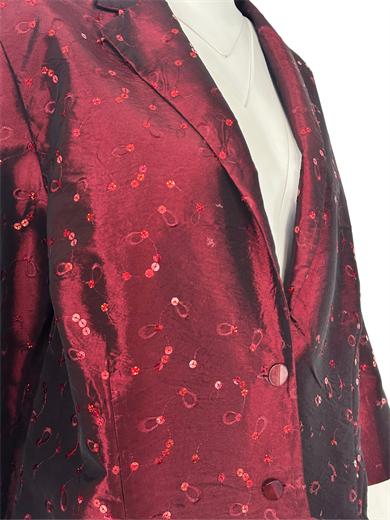 HERMANN LANGE KIRMIZI IŞILTILI BLAZER