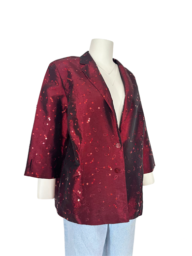 HERMANN LANGE KIRMIZI IŞILTILI BLAZER