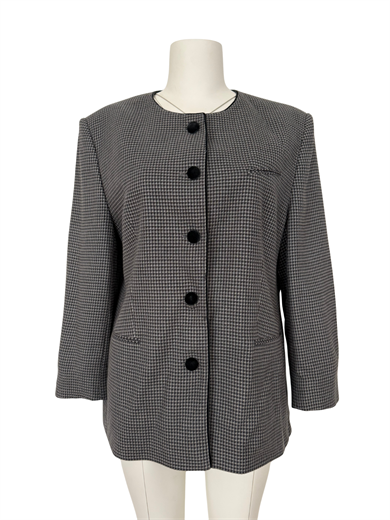 HOUNDSTOOTH DESEN BLAZER CEKET