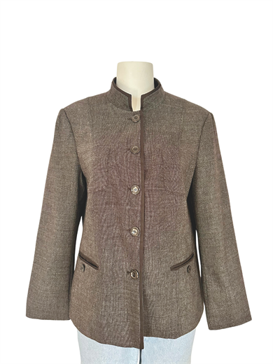 KAHVERENGİ DOKULU BLAZER