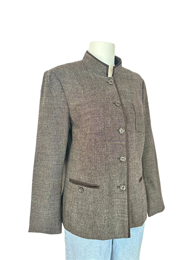KAHVERENGİ DOKULU BLAZER