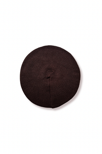 Kahverengi Triko Fransız Beret
