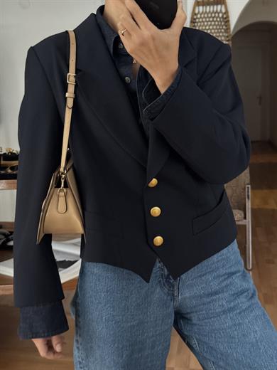 LACİVERT KISA BLAZER CEKET