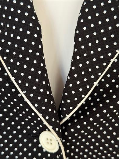 LACİVERT PUANTİYE BLAZER CEKET