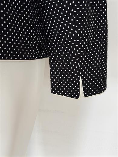 LACİVERT PUANTİYE BLAZER CEKET