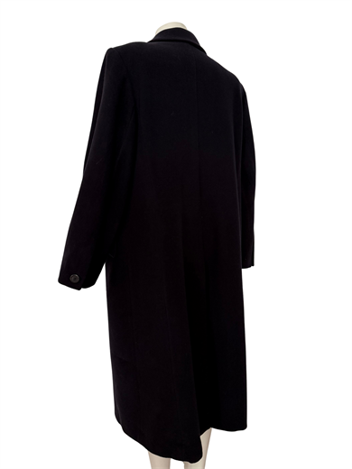 LACİVERT YÜN KARIŞIMLI PALTO