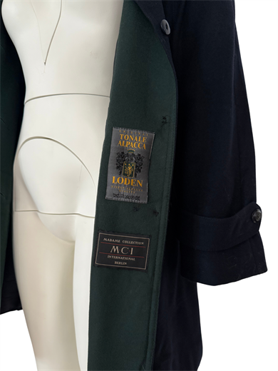 LACİVERT YÜN MIDI PALTO