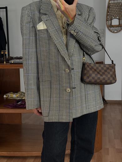 MAVİ KARELİ BLAZER CEKET