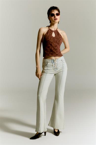 Sablé Kahve Crop Top