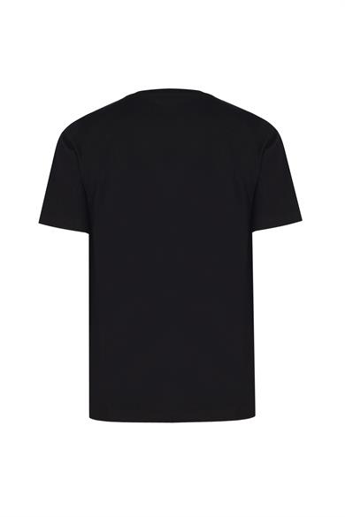 Siyah Bisiklet Yaka Basic Tshirt